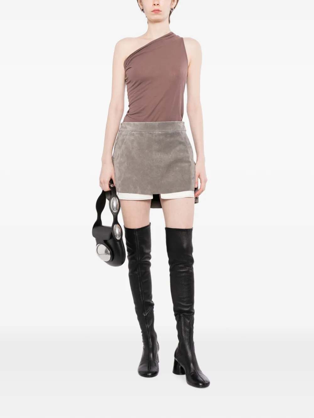 Rick Owens Asymmetrische top Beige