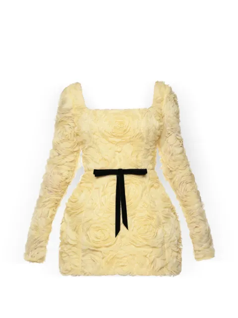ANOUKI floral-appliqué bow-detail mini dress