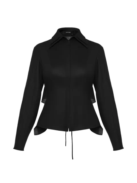ANOUKI ruffled open-back shirt
