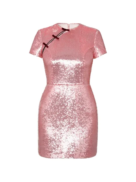 ANOUKI sequin-embellished open-back mini dress
