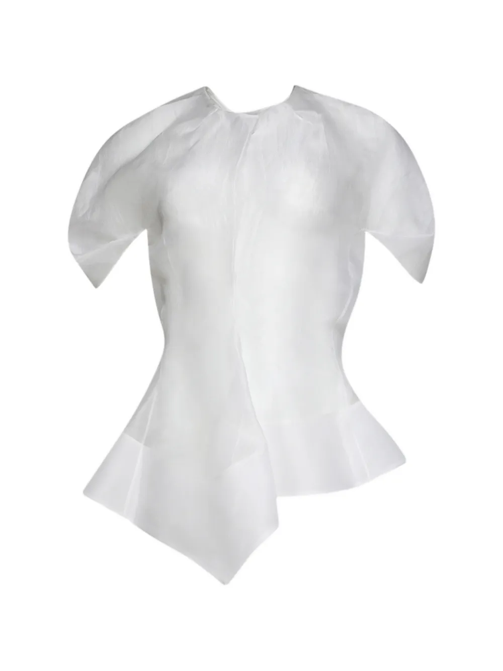 KHAITE Rumi asymmetric-hem top - Bianco