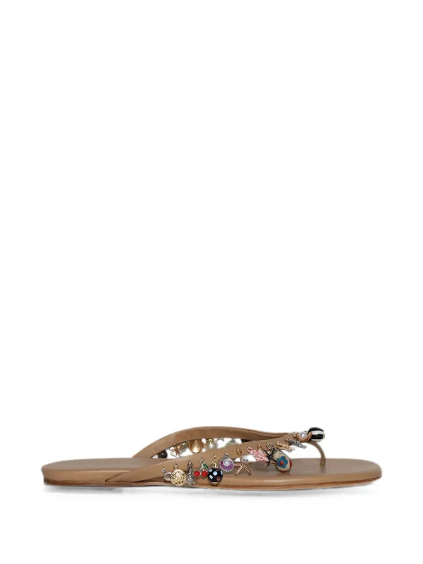 Christopher Esber Memento Charm Sandals in Neutrals