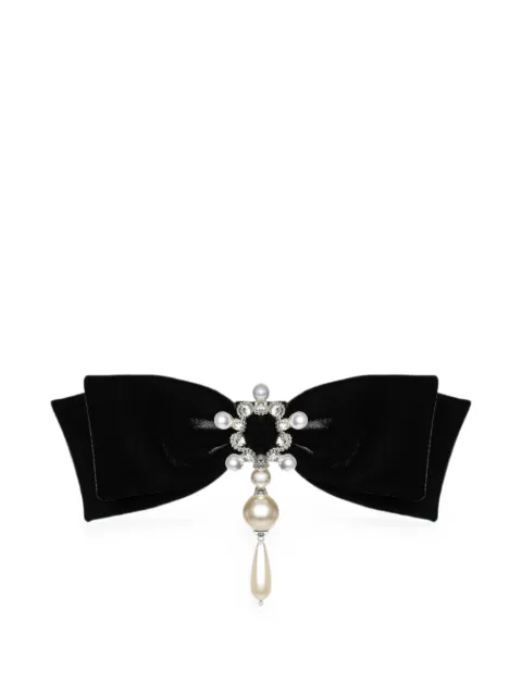 ANOUKI crystal-embellished velvet hair clip