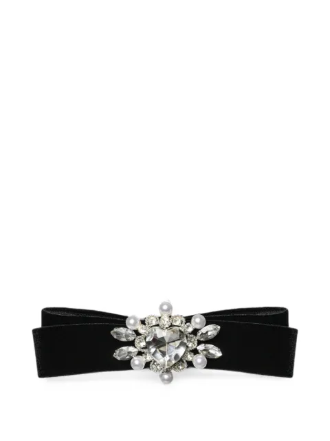 ANOUKI crystal-embellished velvet hair clip