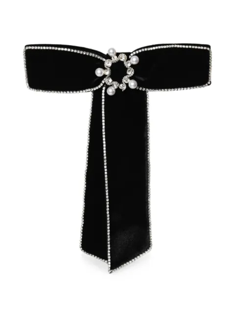 ANOUKI crystal-embellished velvet hair clip