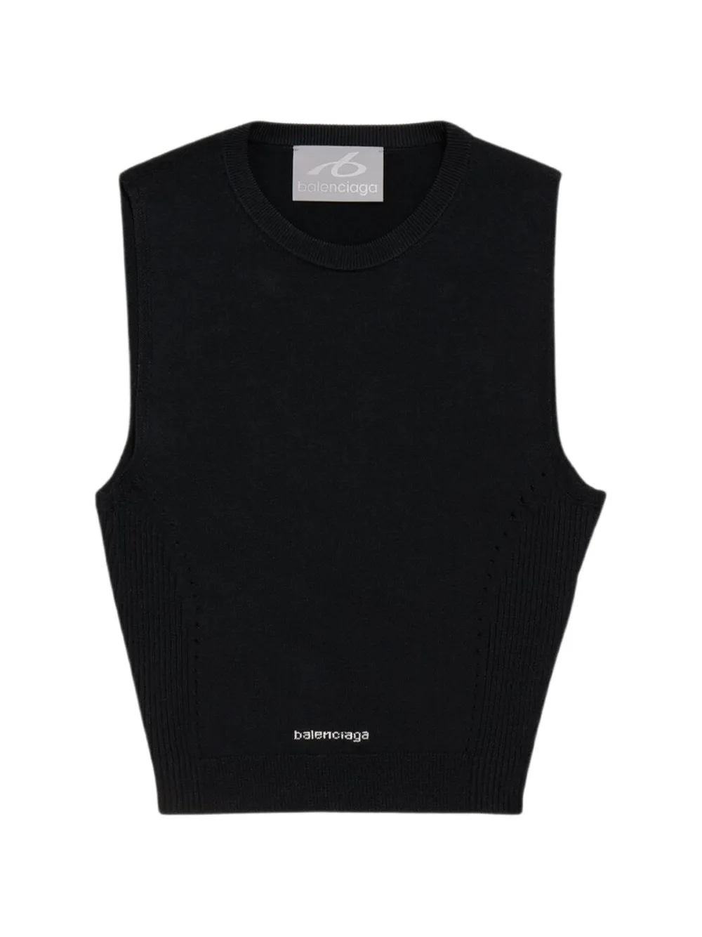 Balenciaga TechWear cropped tank top - Nero