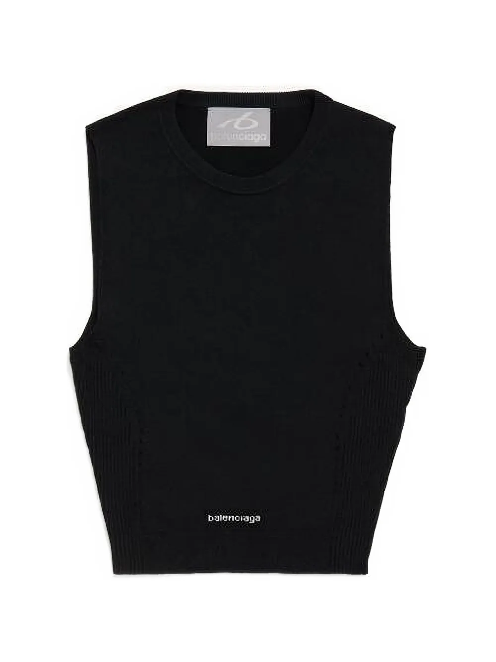 Balenciaga TechWear cropped tank top - Nero