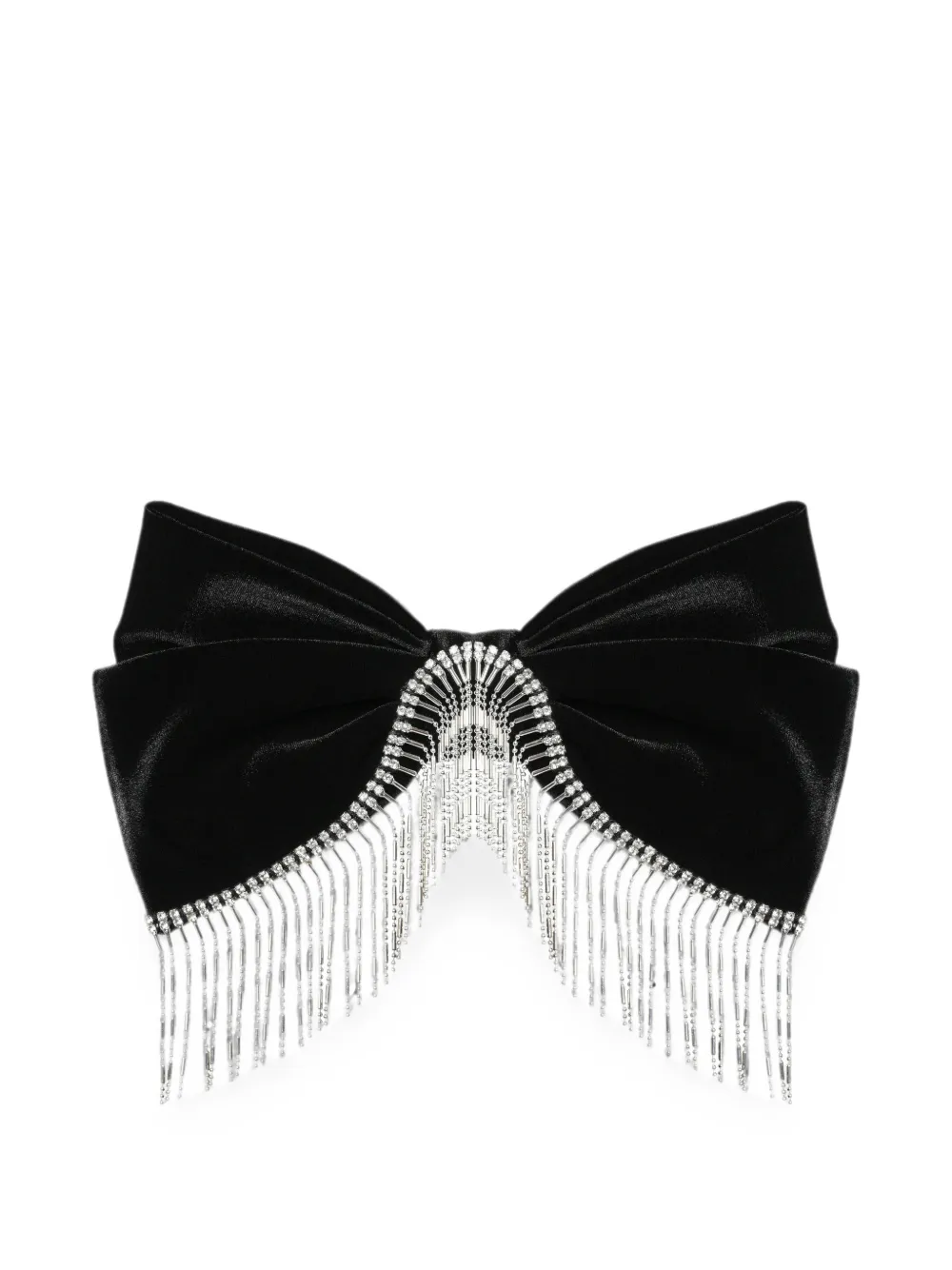 ANOUKI crystal-embellished velvet hair clip - Nero