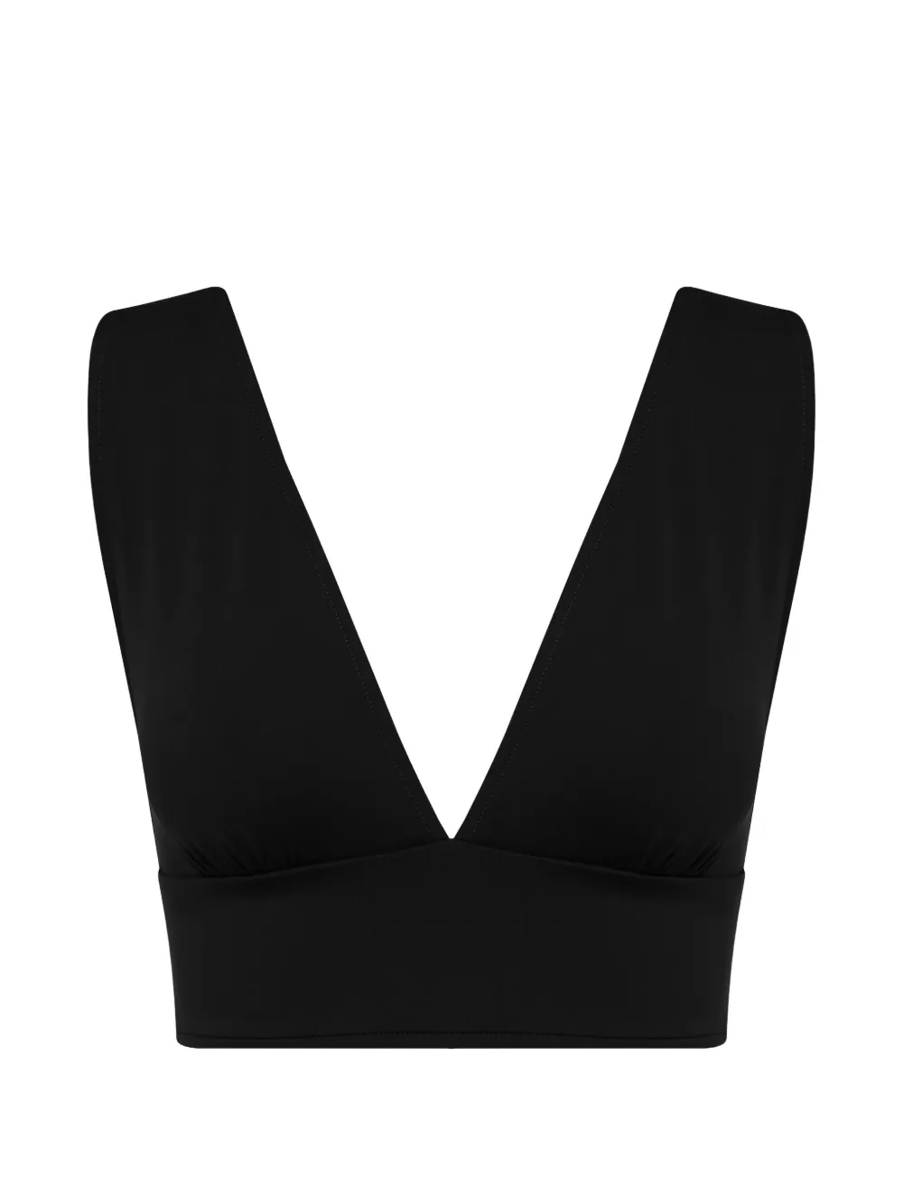BONDI BORN Top bikini Vicki con scollo a V - Nero