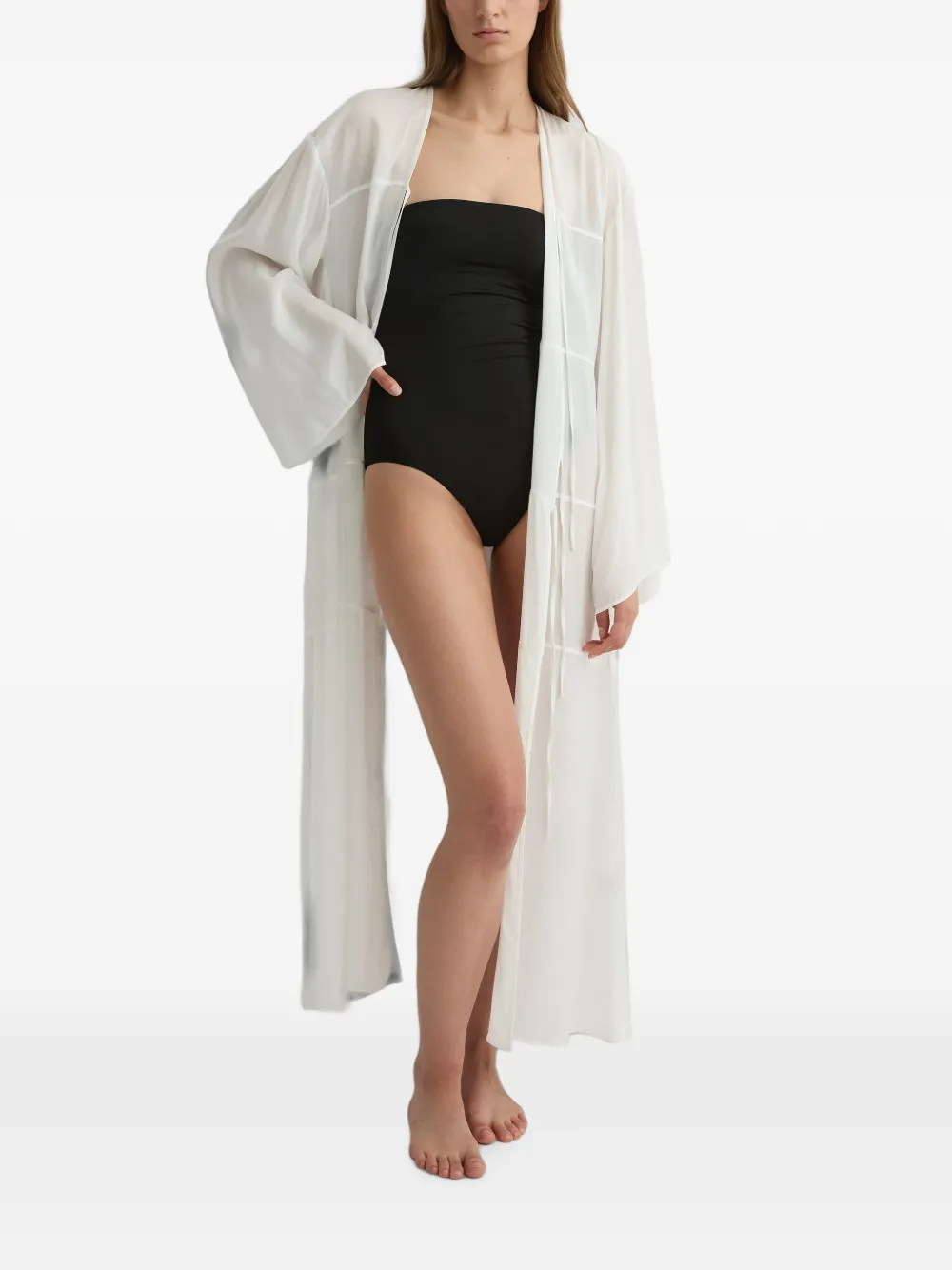 BONDI BORN Alba bandeau badpak Zwart