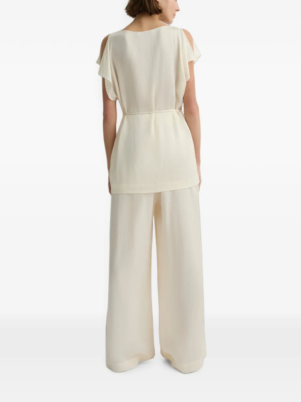 BONDI BORN Ardea Luxe gehamerde broek Beige