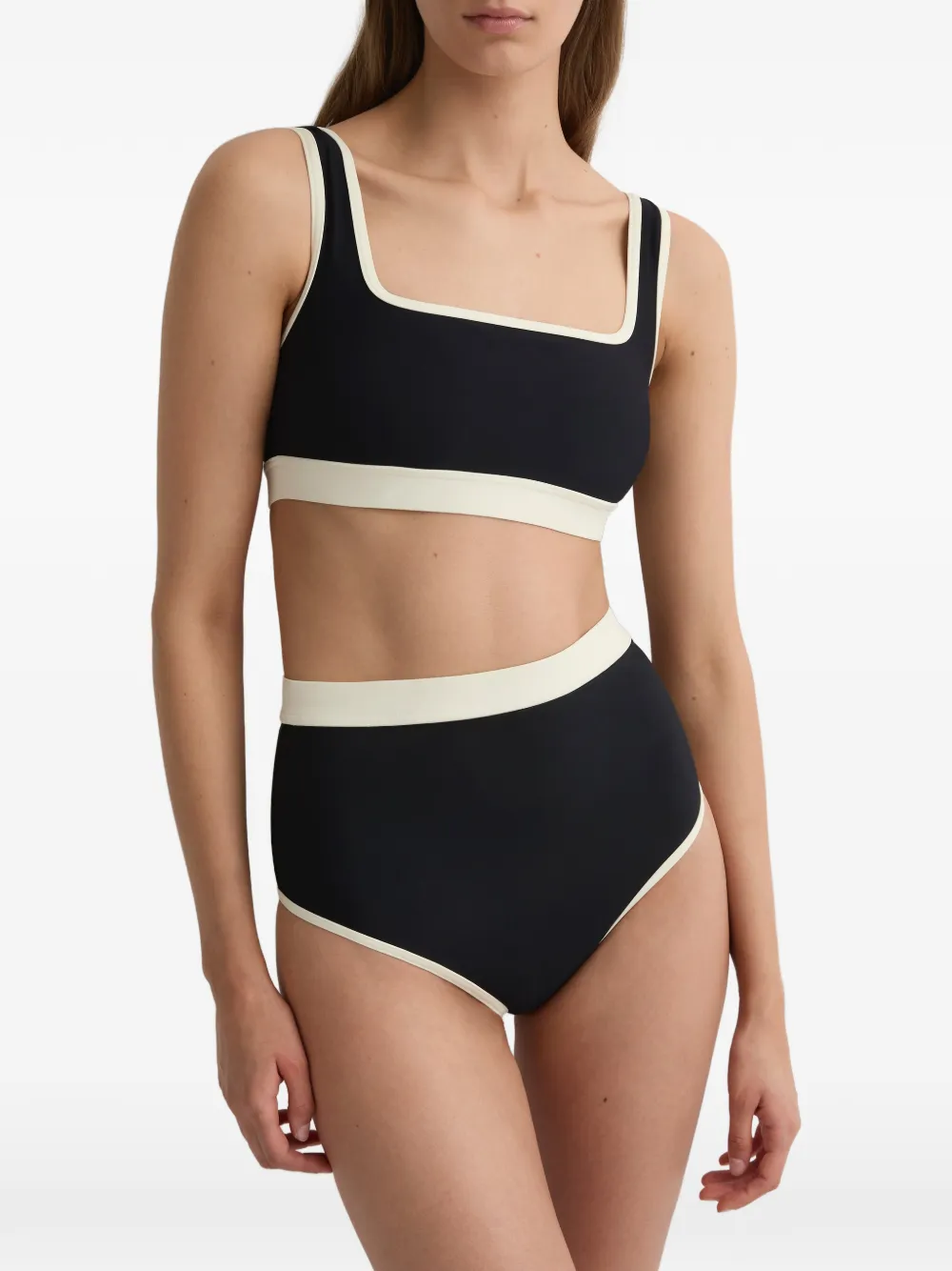 BONDI BORN Hayden bikinitop met contrasterende afwerking Zwart