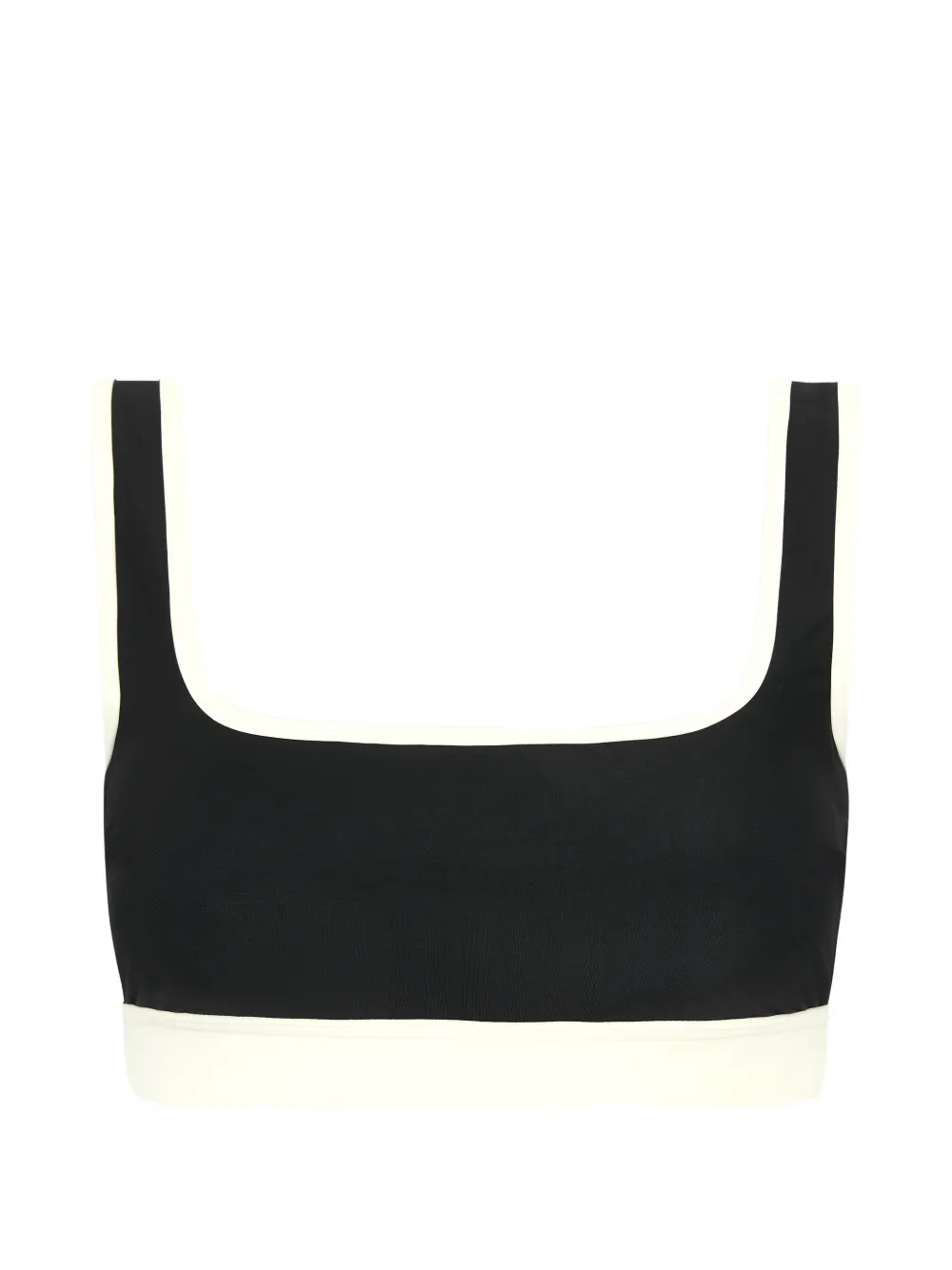 BONDI BORN Top bikini Hayden con bordo a contrasto - Nero