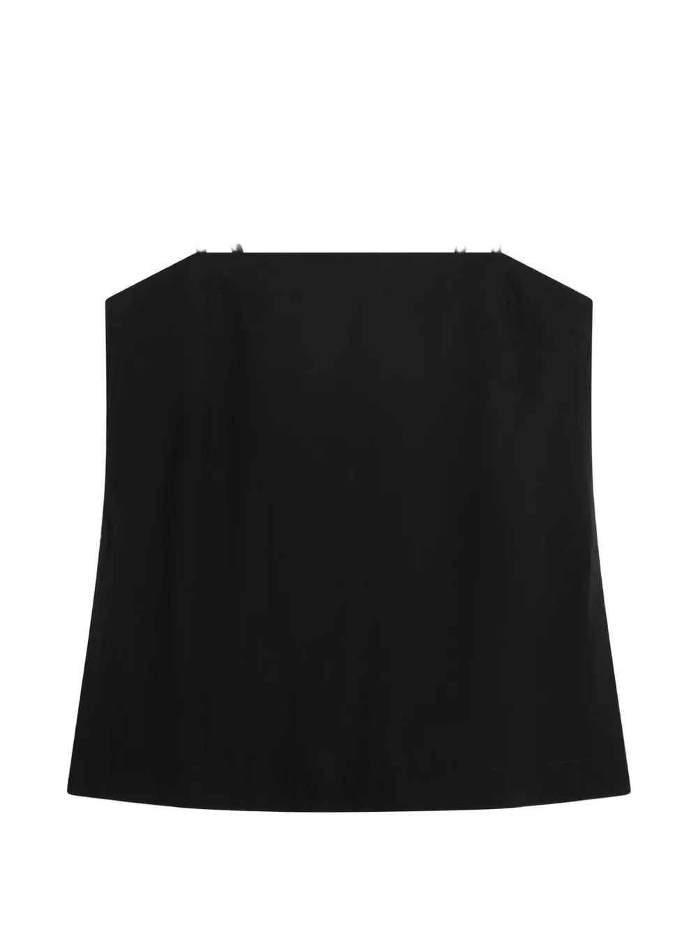 BONDI BORN Kyoto straight-neck sleeveless top - Nero