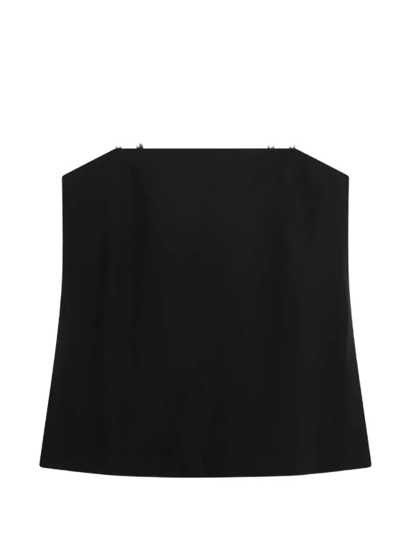 Bondi Born Kyoto Straight-neck Sleeveless Top in Black