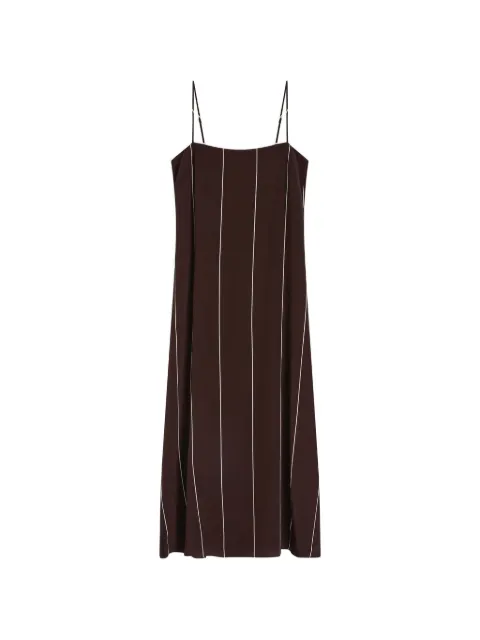 BONDI BORN Orta striped silk maxi dress