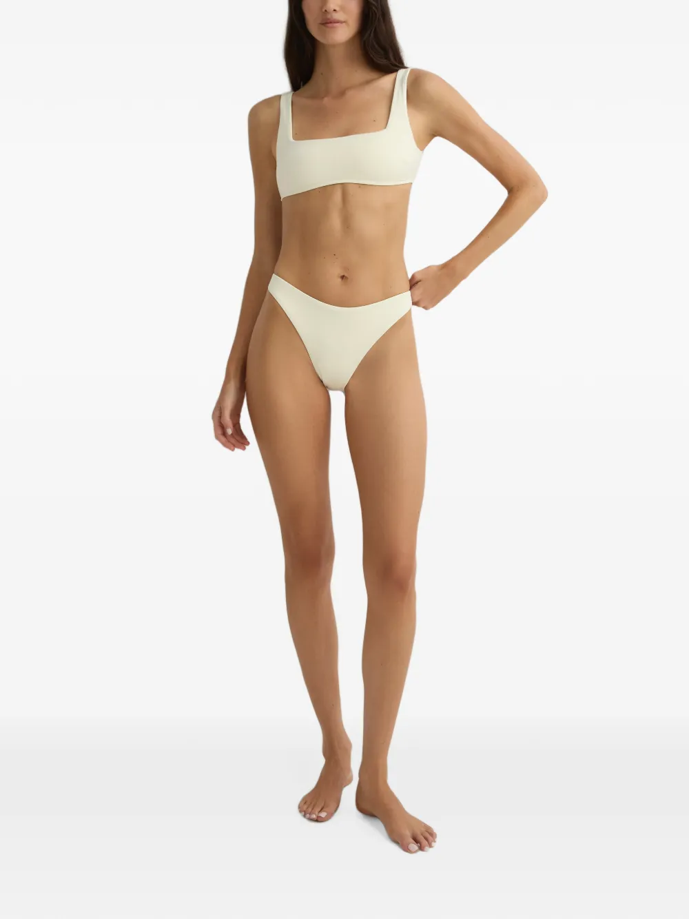 BONDI BORN Bikinitop met vierkante hals Beige
