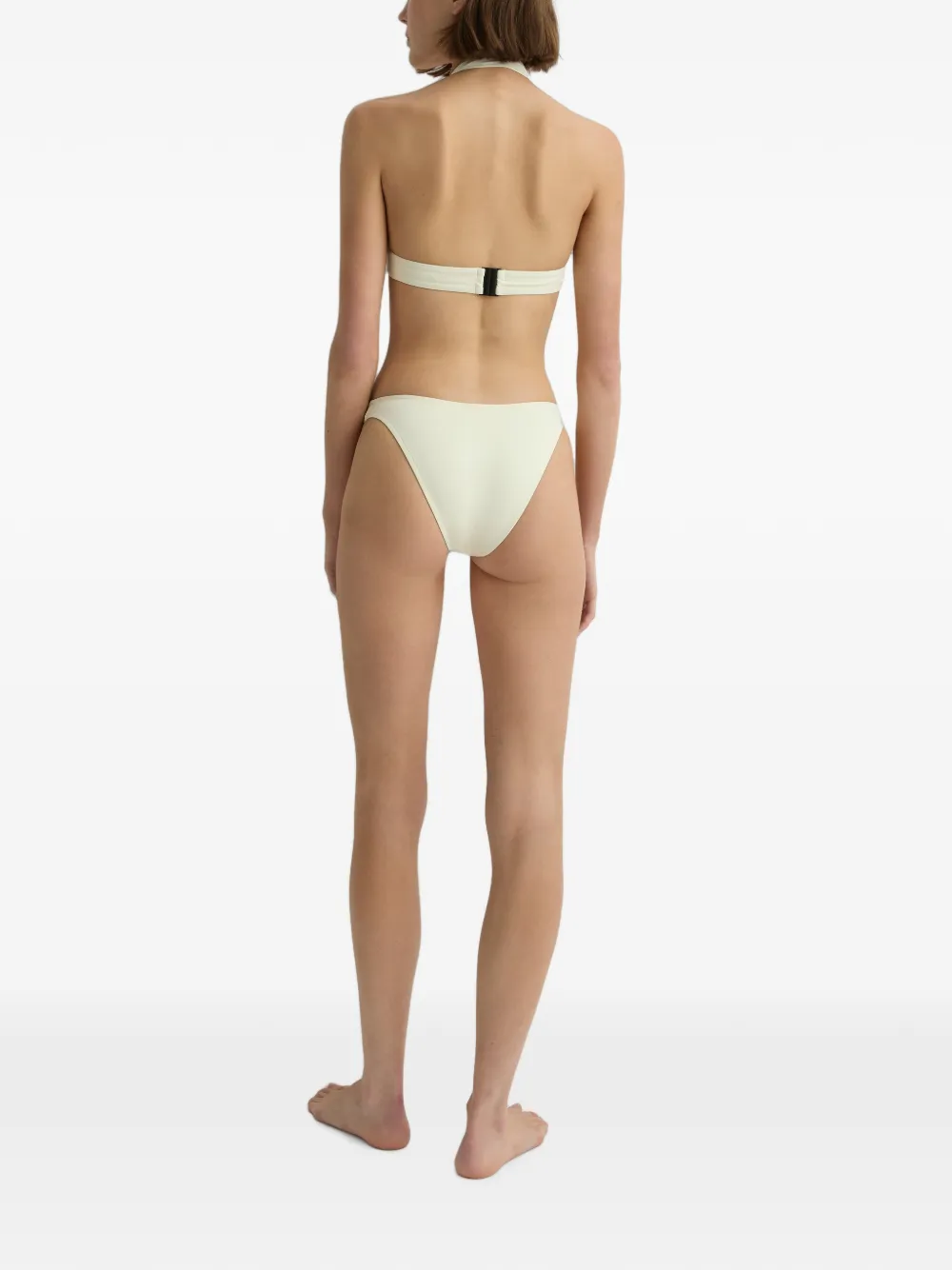 BONDI BORN Cara bikinitop met vierkante hals en halternek Beige