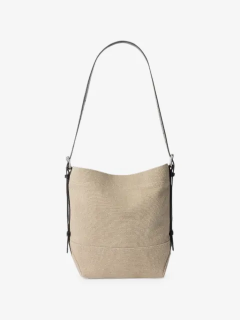 LEMAIRE small Belted tote bag in heavy eco cotton canvas