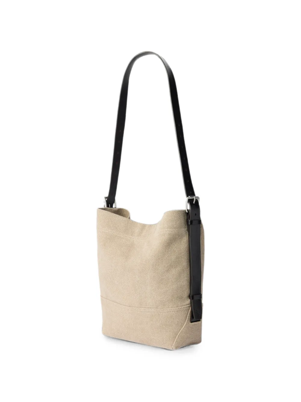 LEMAIRE Kleine shopper met ceintuur in zwaar eco-katoenen canvas Beige