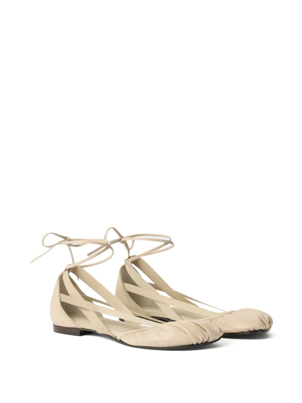 LEMAIRE Ballerina's van geitenleer Beige