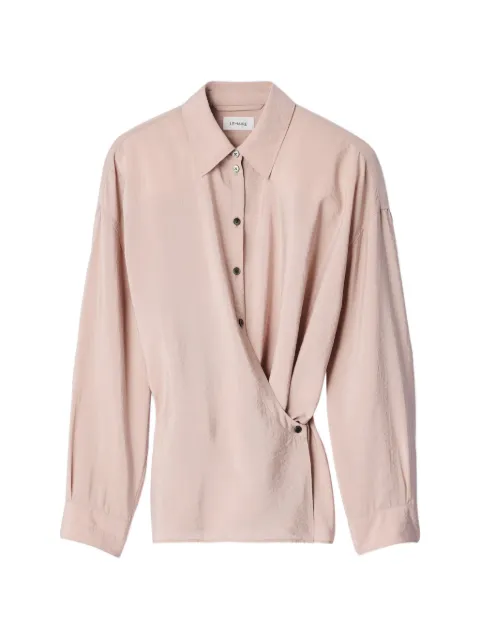 LEMAIRE straight collar Twisted shirt in dry silk