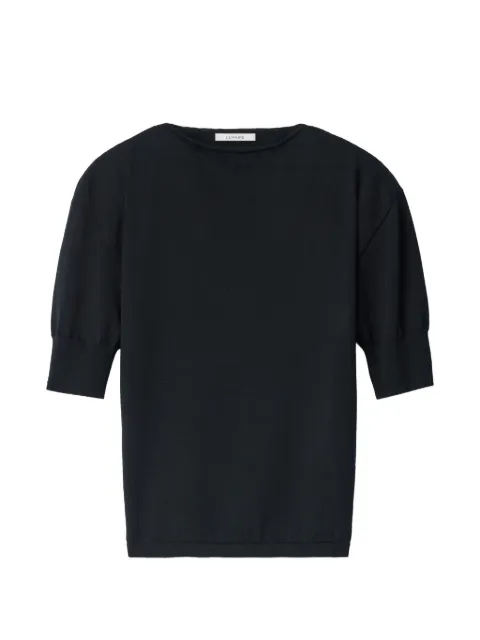 LEMAIRE short-sleeve sweater in fine merino wool