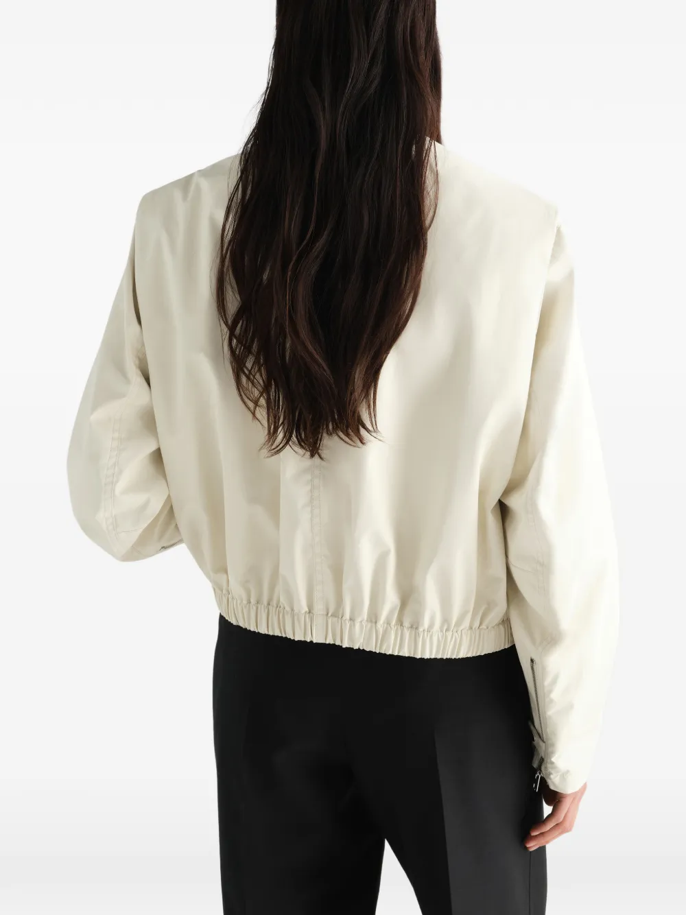 LEMAIRE Bomberjack met opstaande kraag en rits Beige