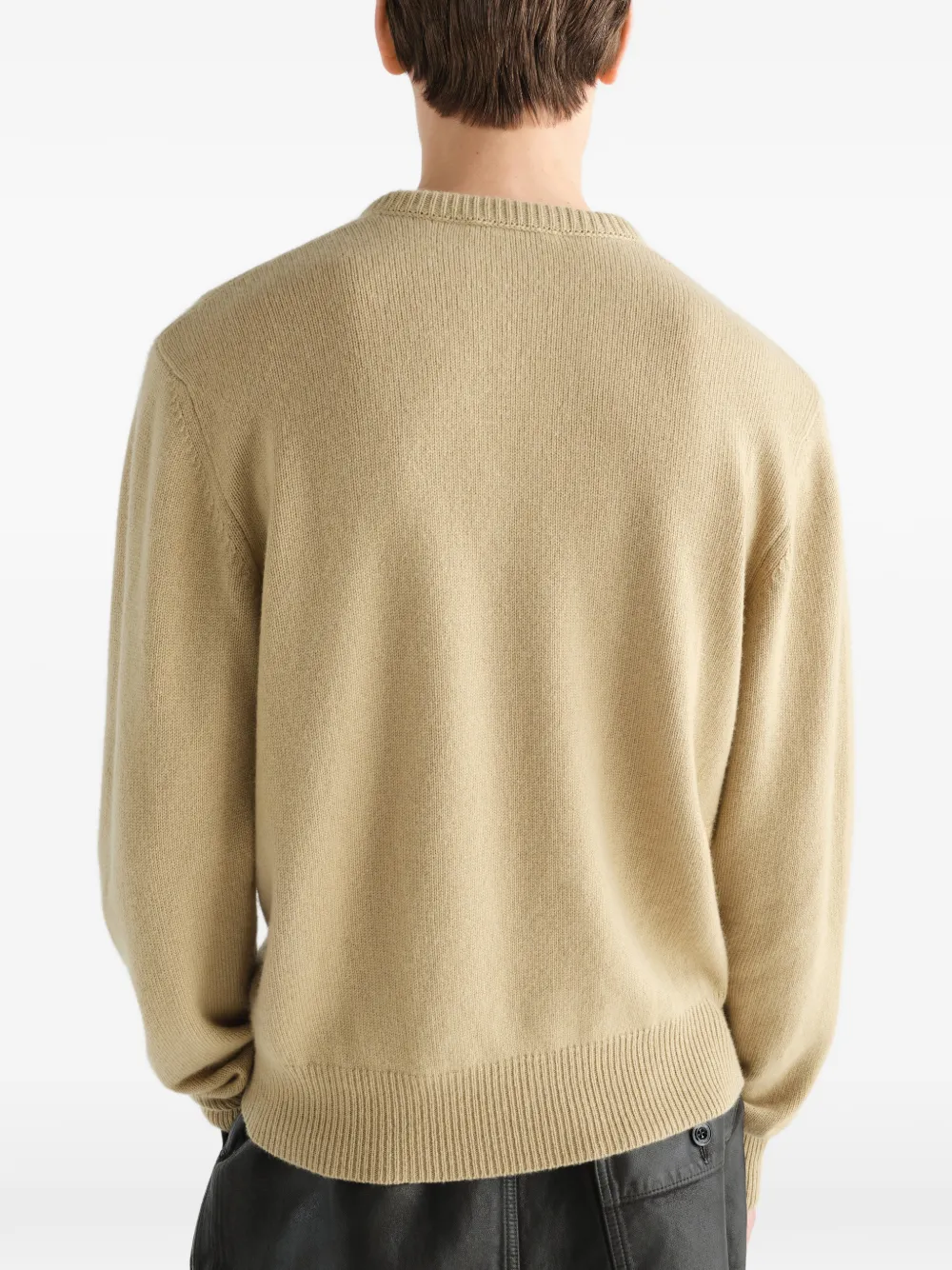 LEMAIRE V-neck Sweater in Cashmere in Neutrals, view 5