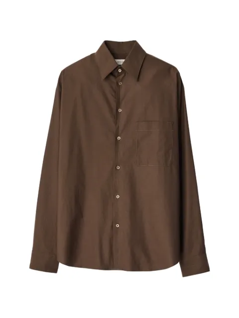 LEMAIRE regular shirt in washed cotton silk