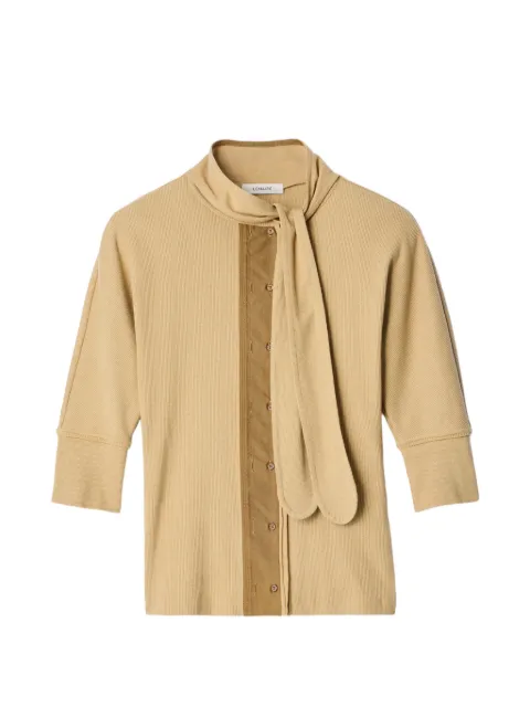LEMAIRE Ascot T-shirt in linen and cotton ribbed jersey