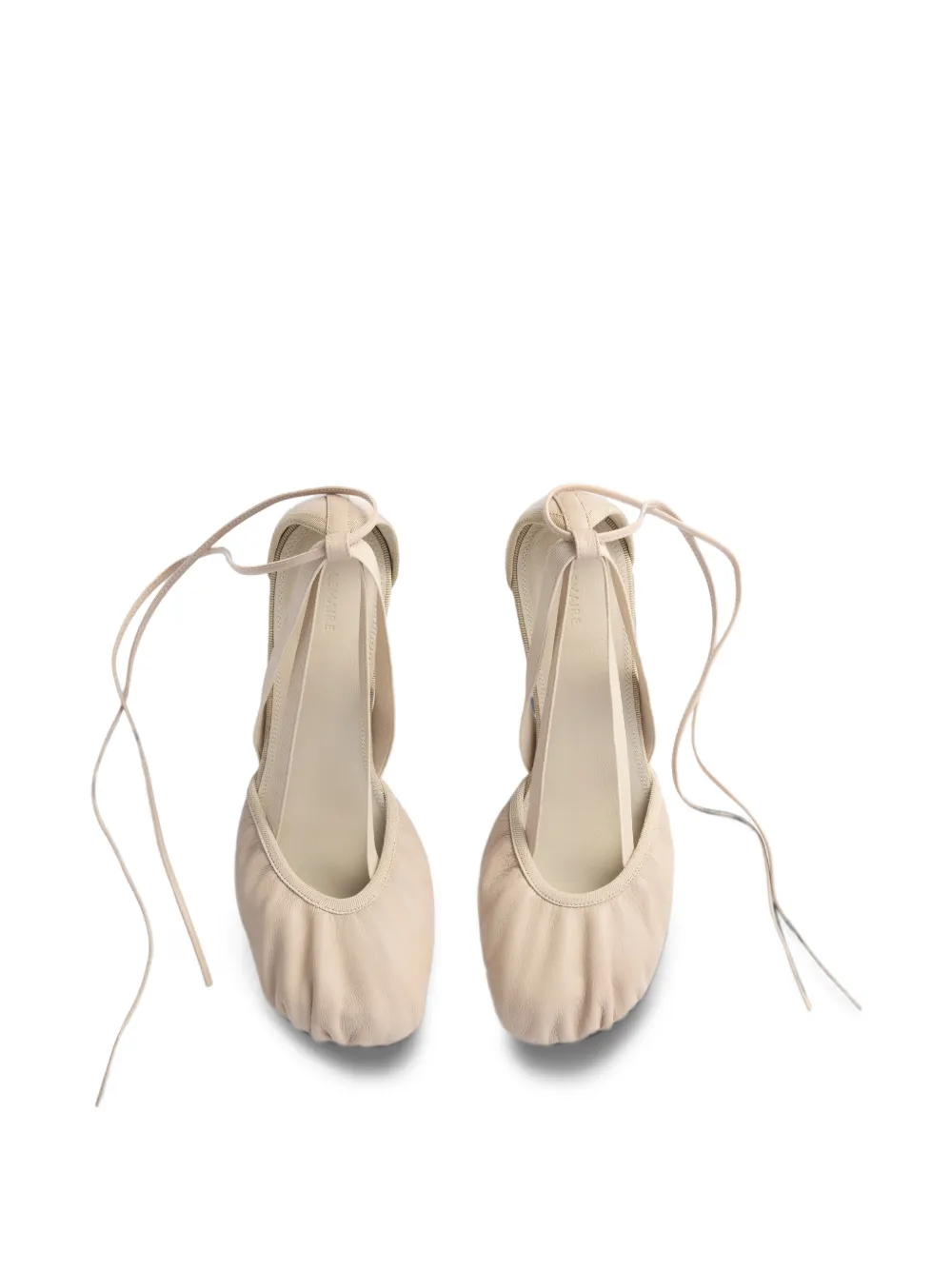 LEMAIRE Pedille geitenleren ballerina's met hak van 55 mm Beige