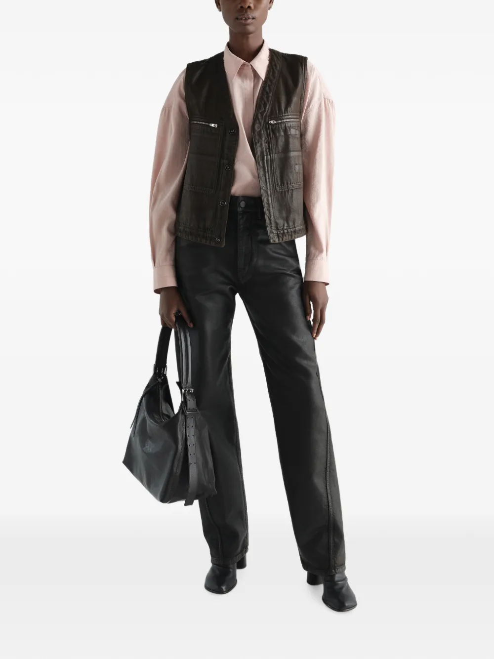 LEMAIRE Twill cargo top Bruin