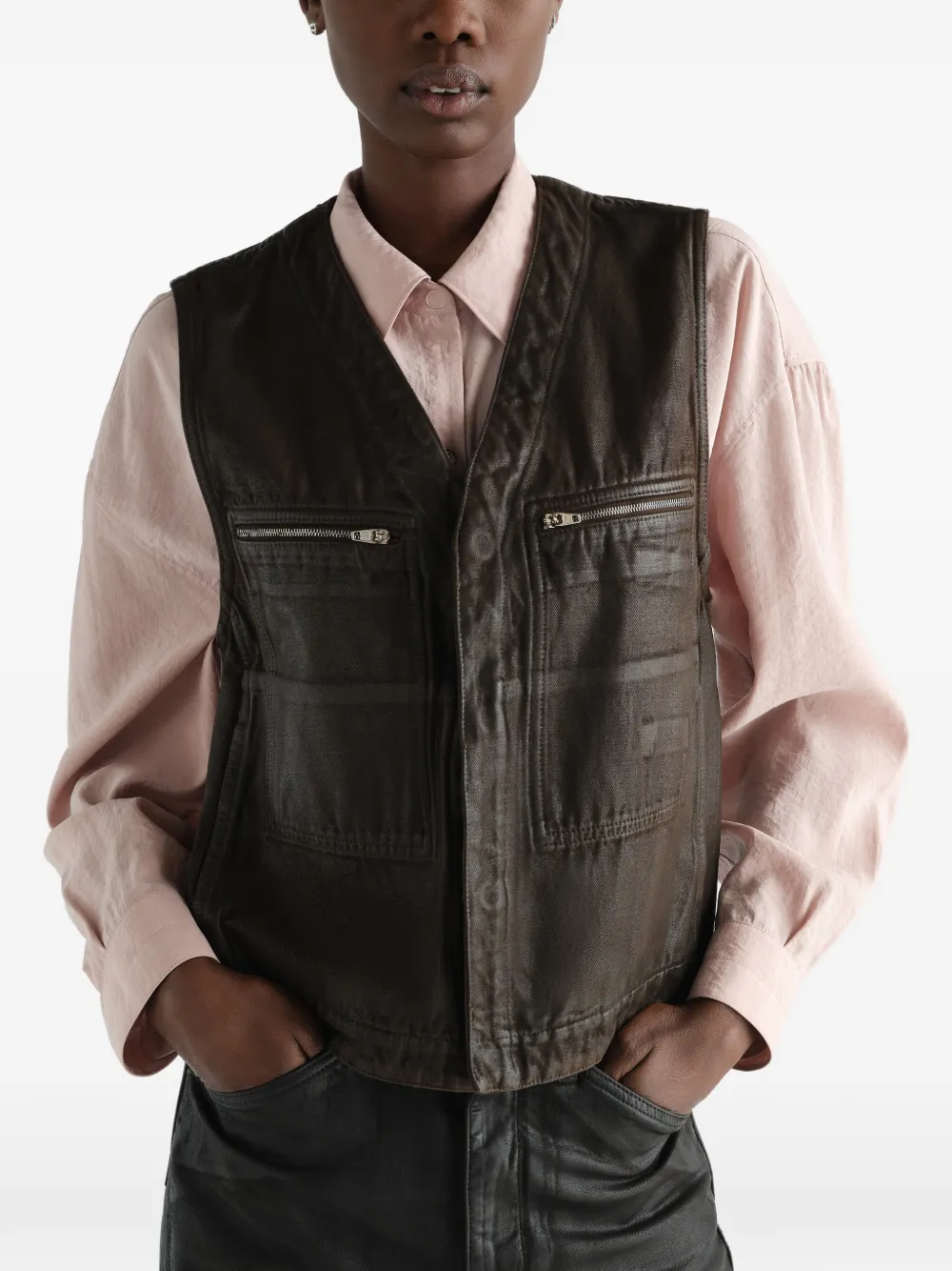 LEMAIRE Twill cargo top Bruin