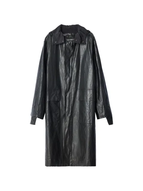 LEMAIRE impermeable largo en mezcla de lino y algodón