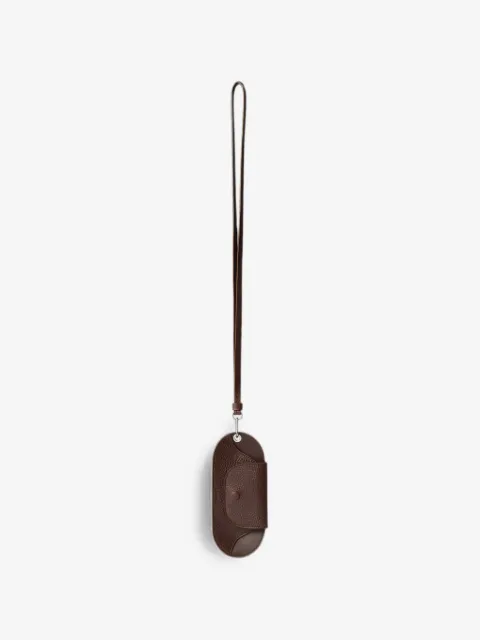 LEMAIRE glasses case in glossy vegetable-tanned leather