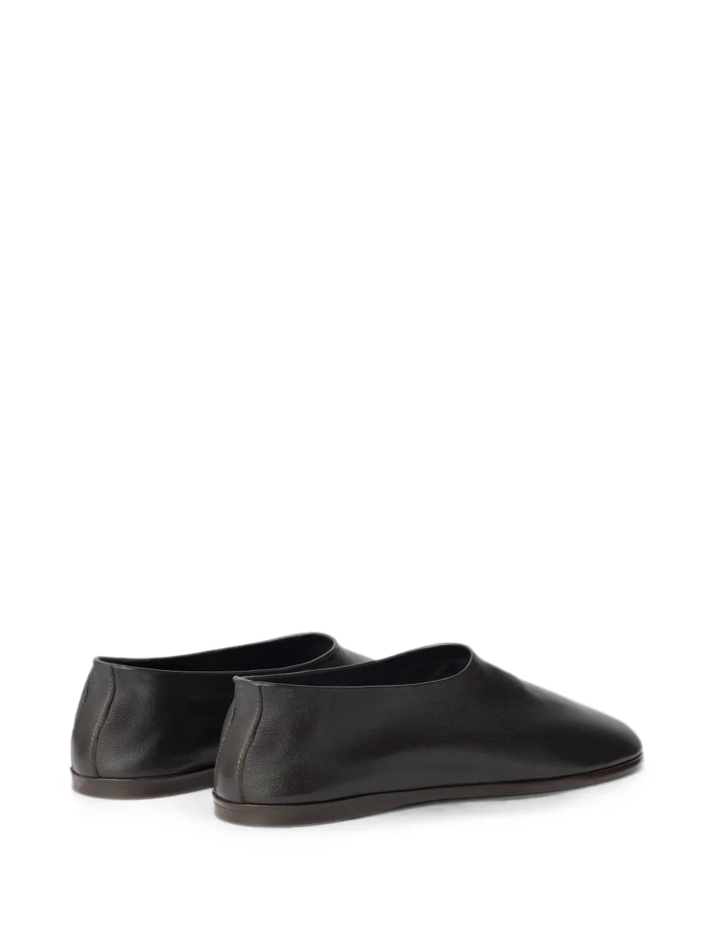 LEMAIRE Glove slip-ons van glanzend nappa lamsleer Bruin