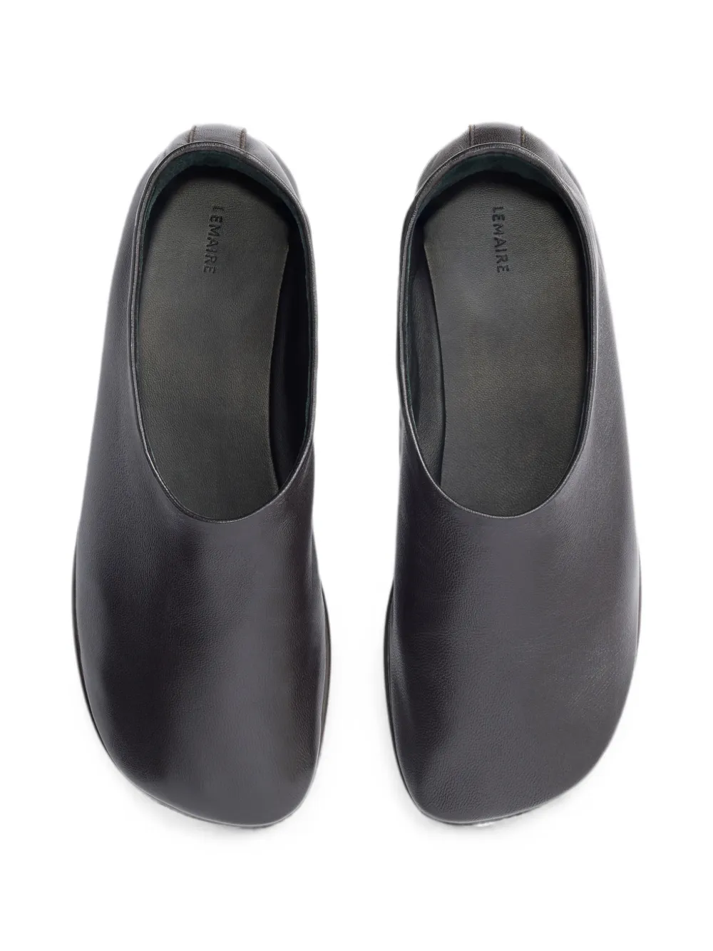 LEMAIRE Glove slip-ons van glanzend nappa lamsleer Bruin