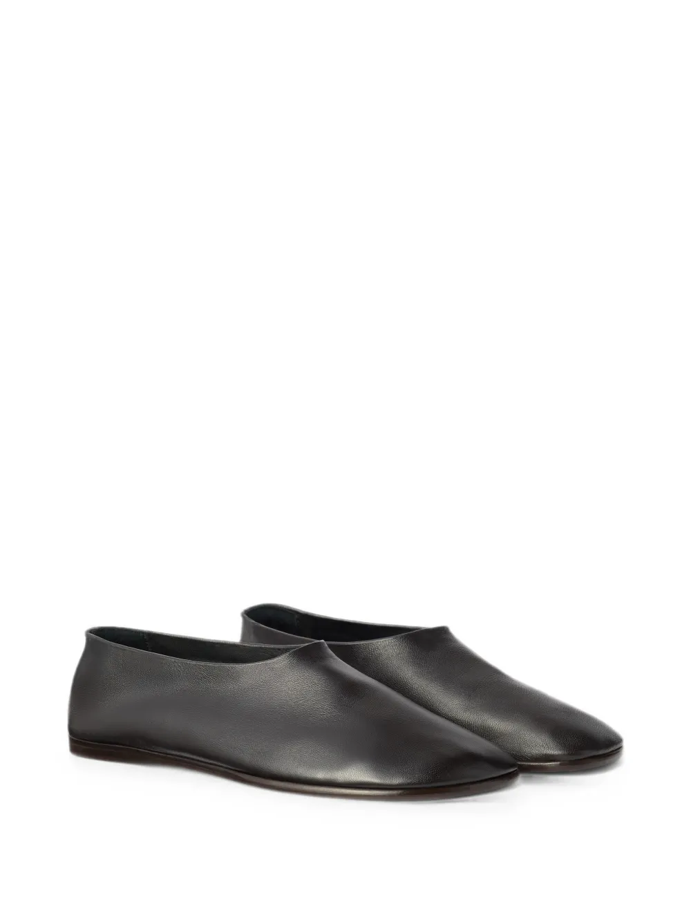 LEMAIRE Glove slip-ons van glanzend nappa lamsleer Bruin