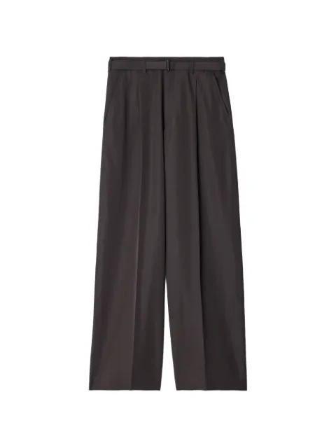 LEMAIRE wide pleated pants in wool gabardine
