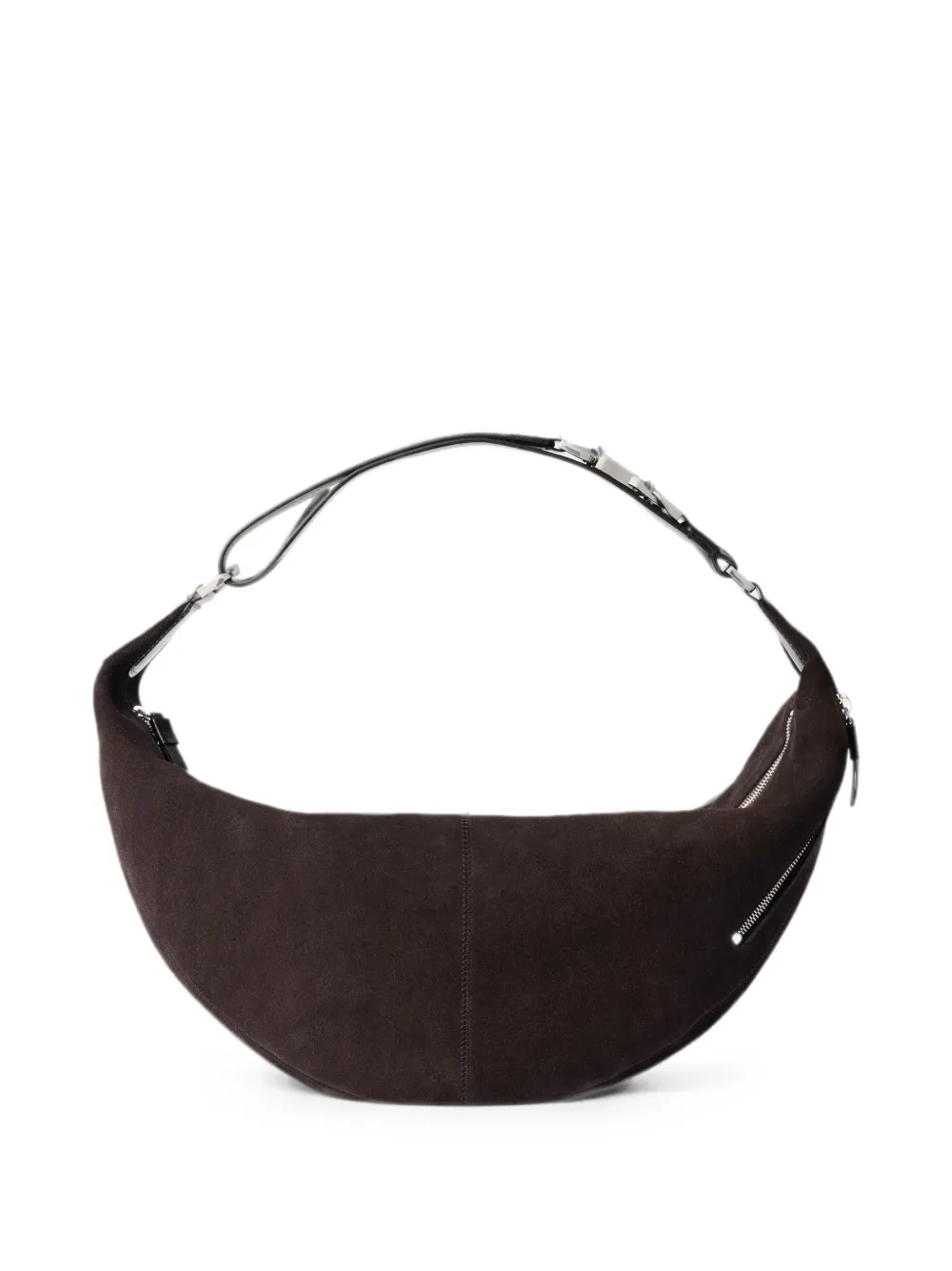LEMAIRE Quiver Clip suède leren tas Bruin