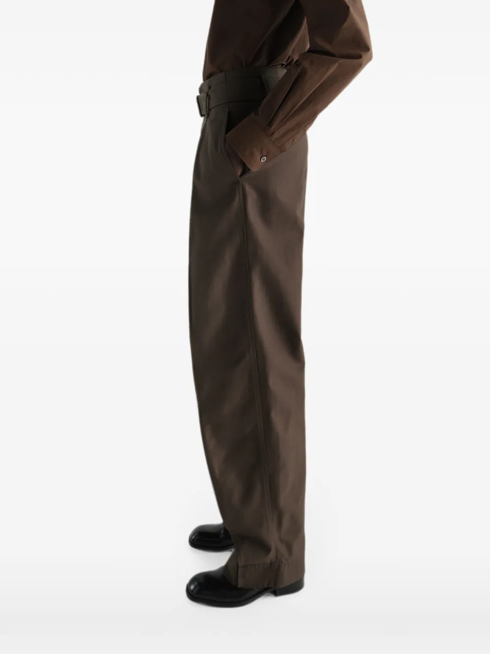 LEMAIRE Twill broek van polykatoen Bruin