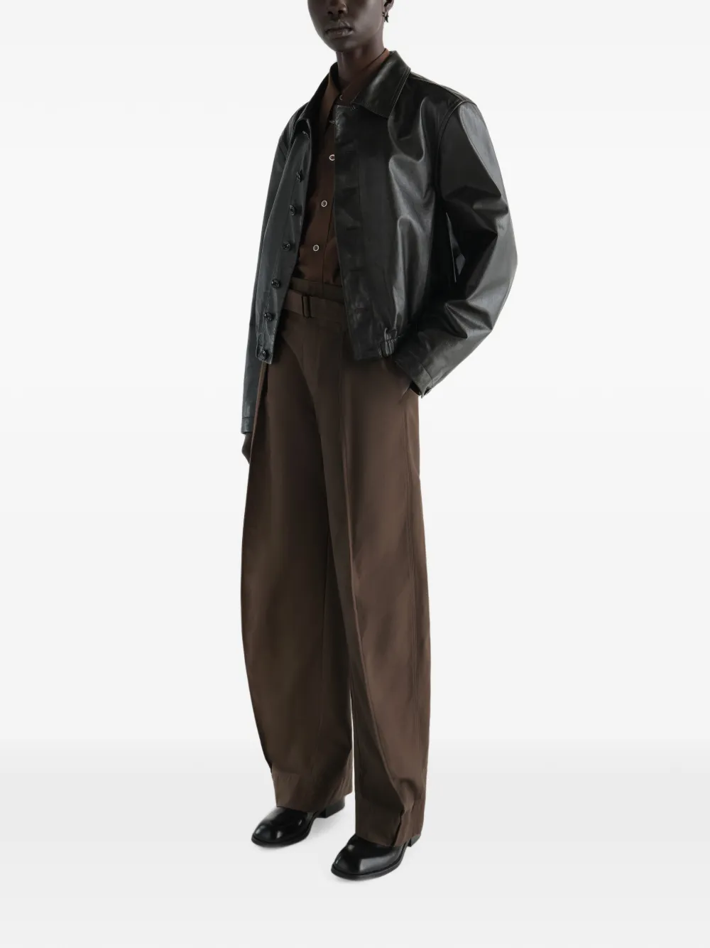 LEMAIRE Twill broek van polykatoen Bruin