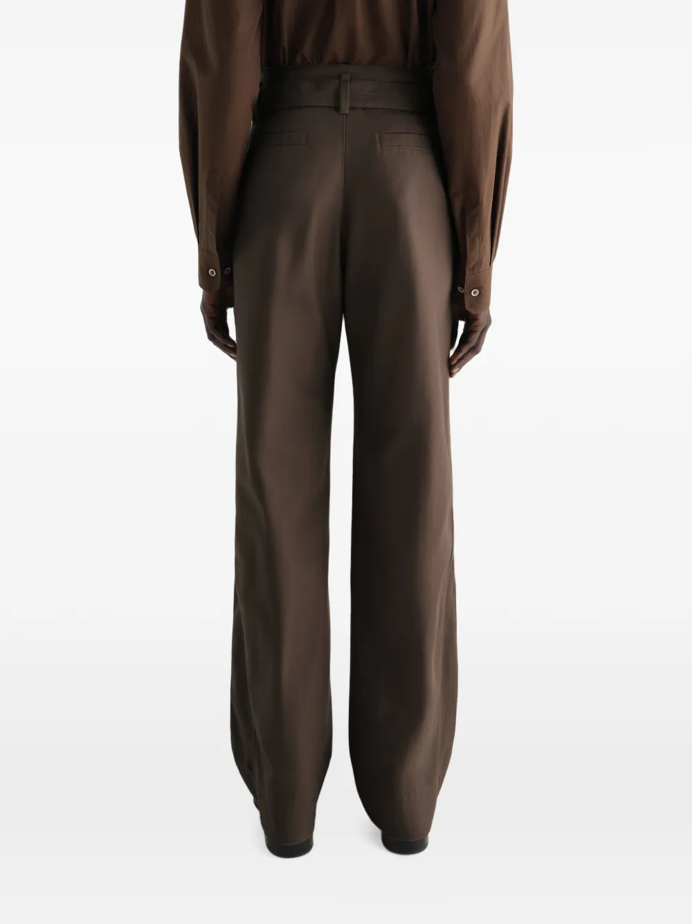 LEMAIRE Twill broek van polykatoen Bruin