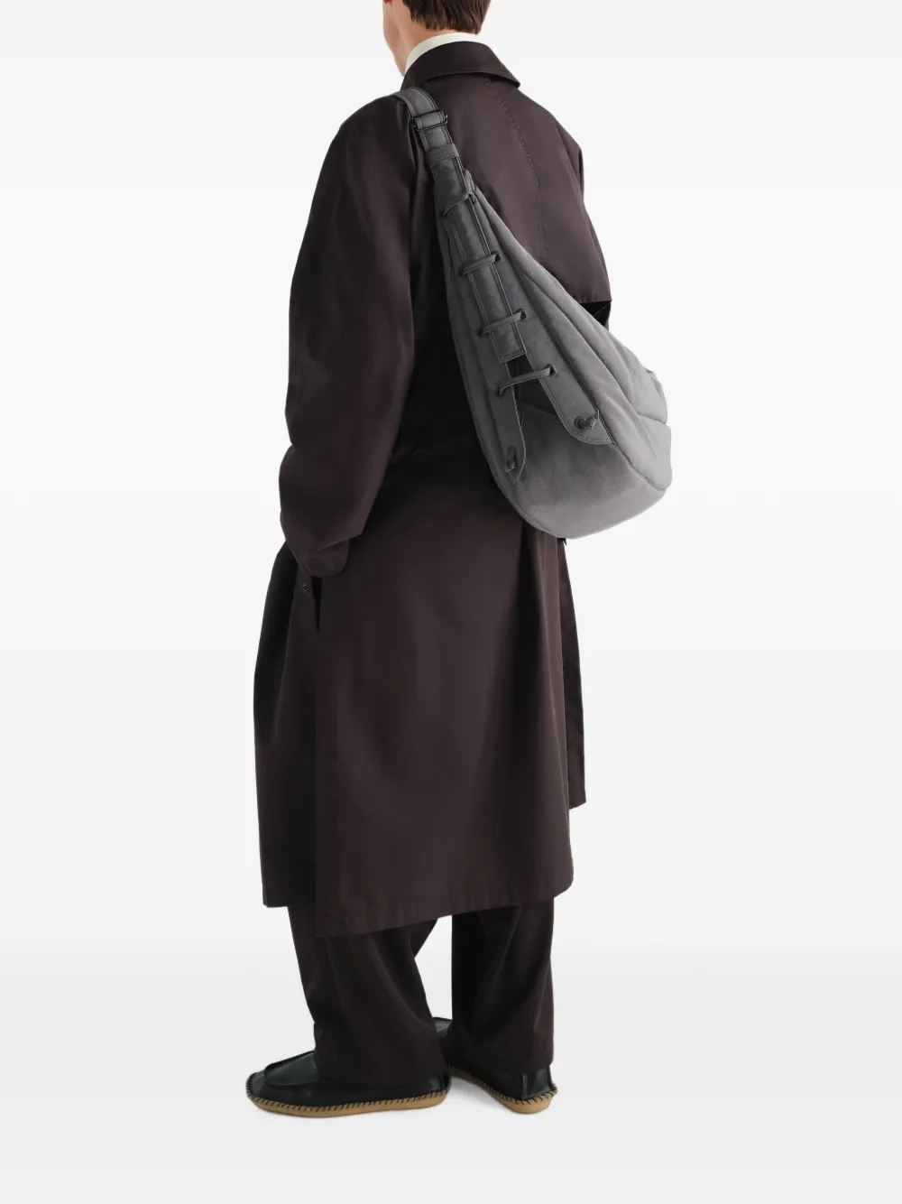LEMAIRE Grote Soft Game tas van nylon canvas Grijs