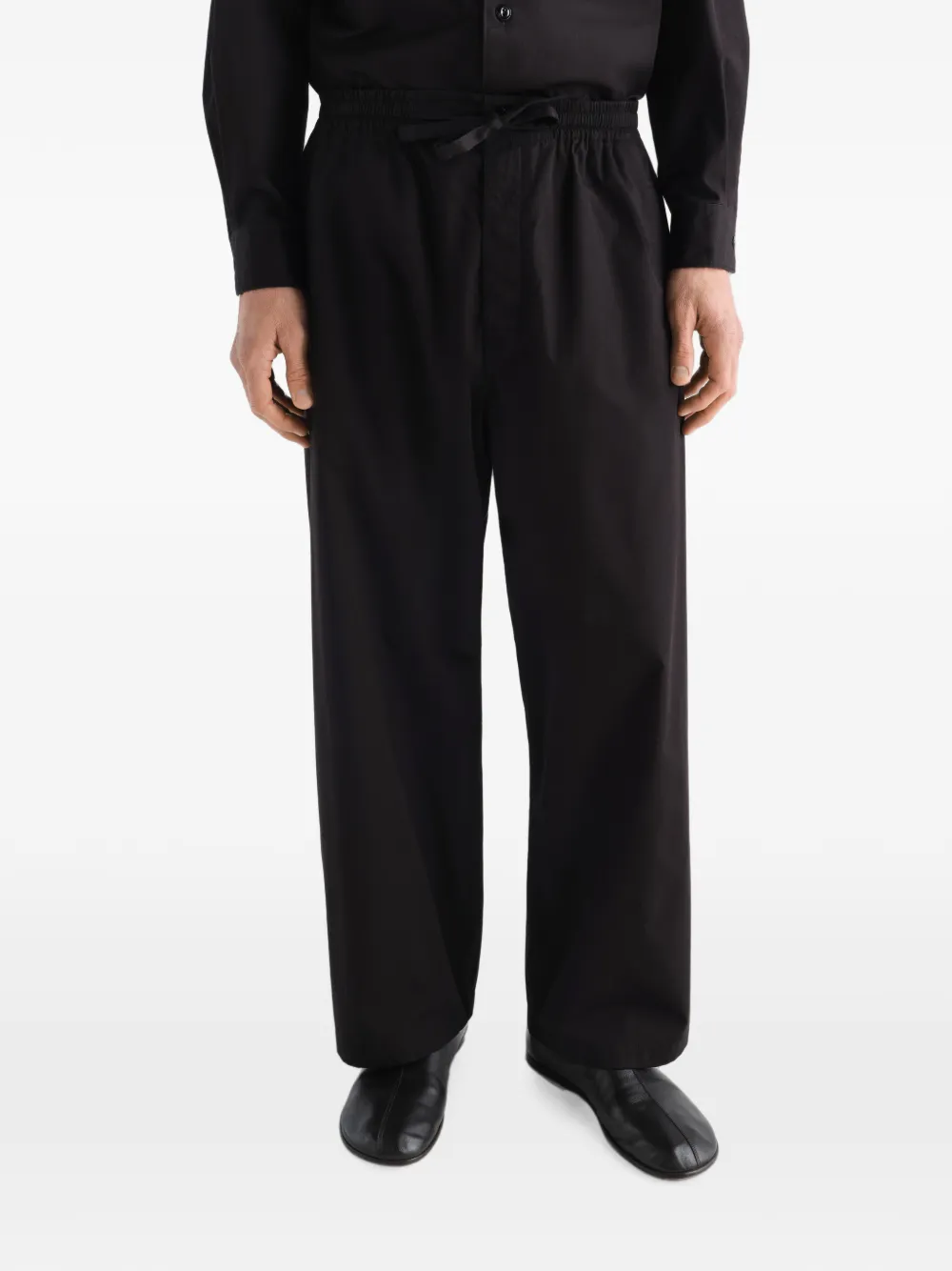LEMAIRE Pyjamabroek van licht katoenen twill Zwart
