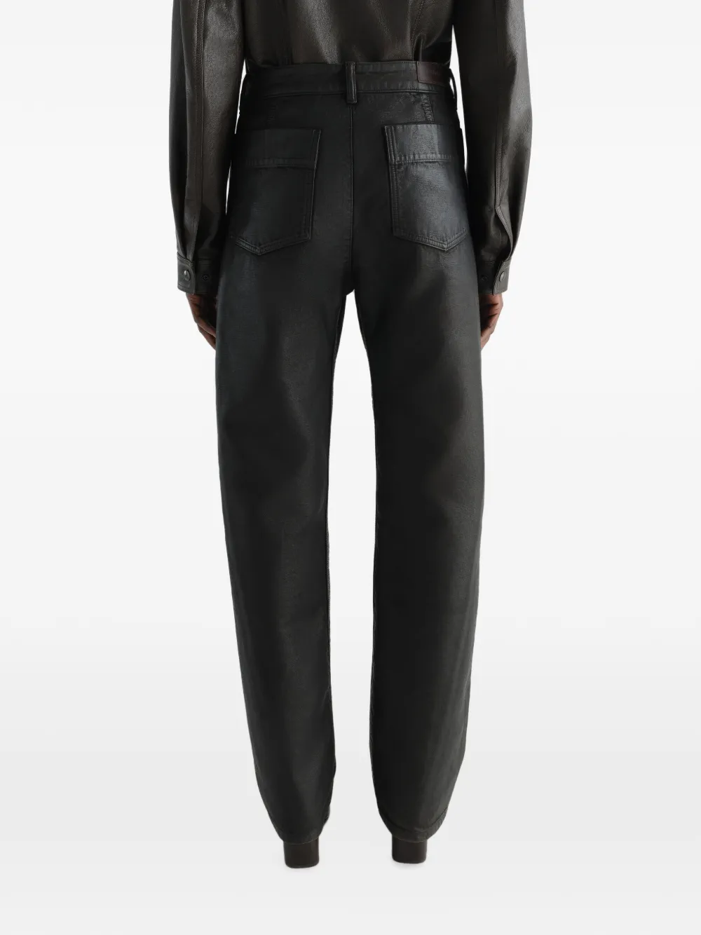 LEMAIRE Denim broek met vijf zakken en gedraaid detail Zwart