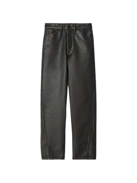 LEMAIRE flared five-pocket pants in heavy garment-dyed broken twill