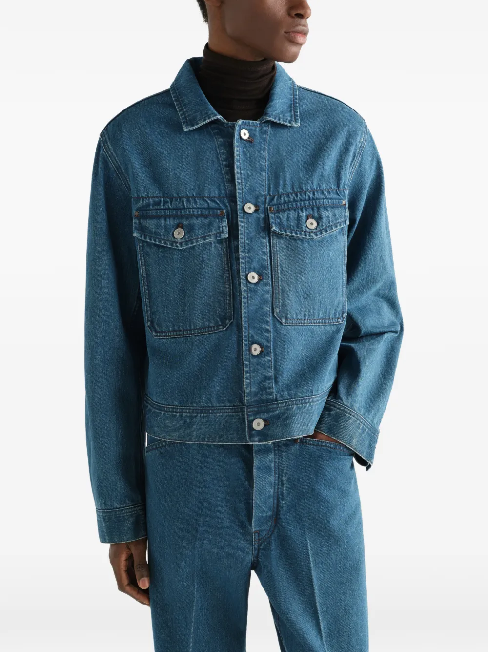 LEMAIRE Denim truckerjack Blauw
