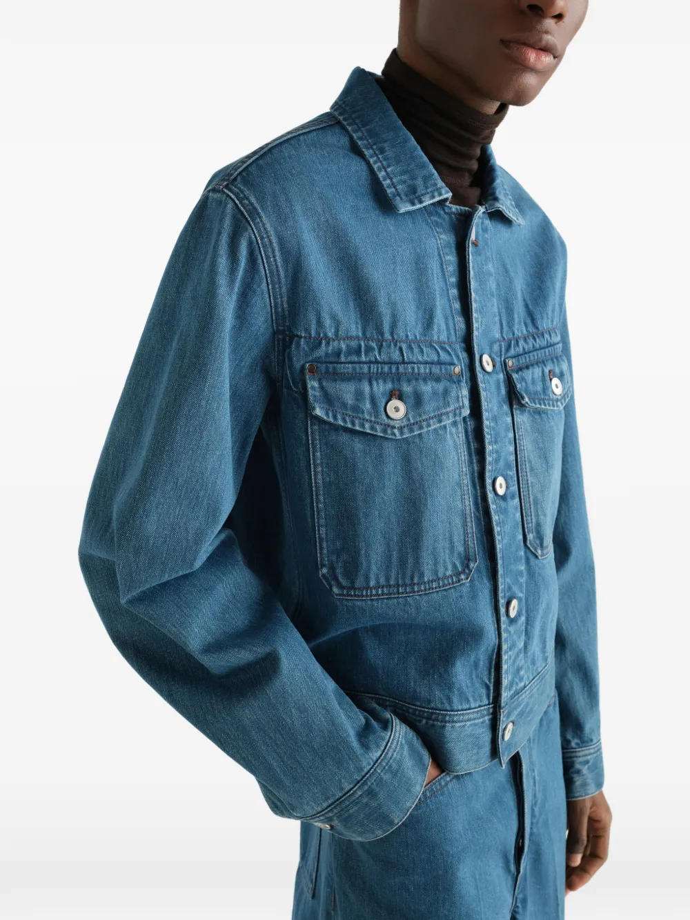 LEMAIRE Denim truckerjack Blauw